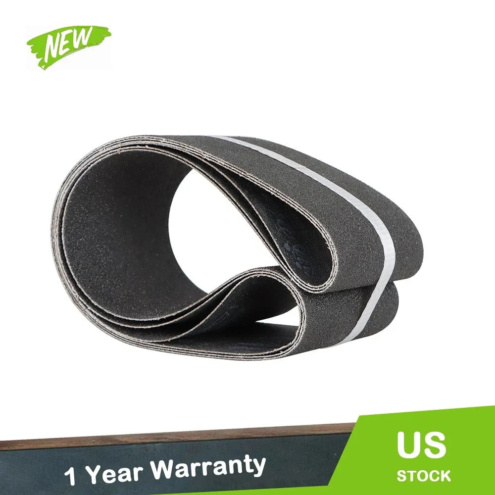 Set of 3 Sanding Belts for 4 Inch X 36 Inch Sander (80 Grit)