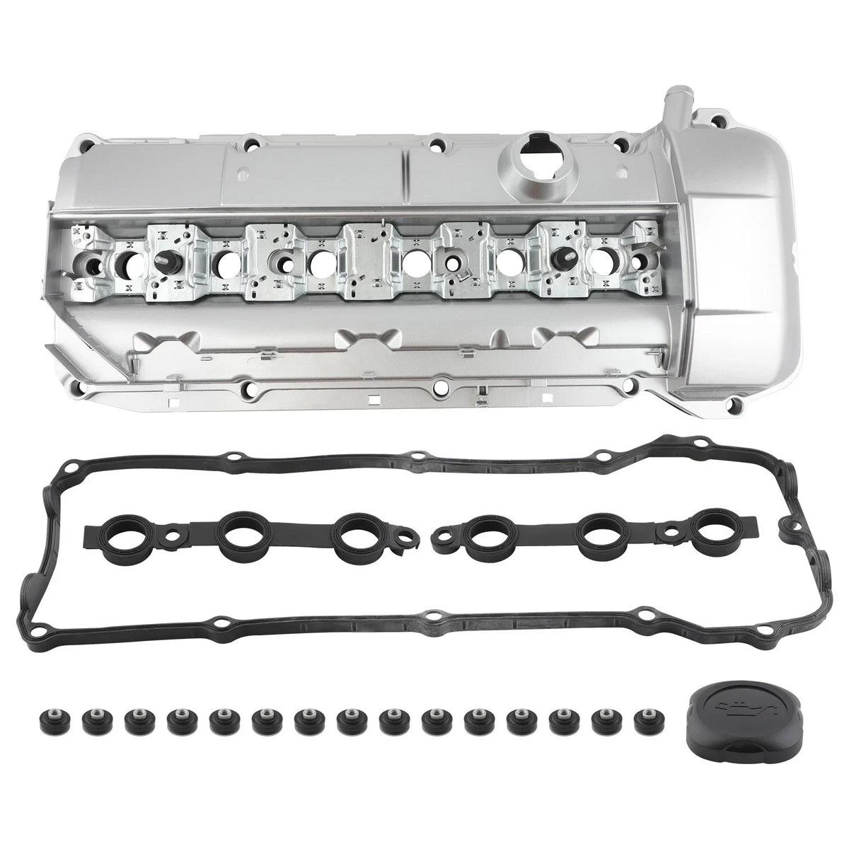 Aluminum Valve Cover with Gasket for BMW E39 E46 X5 (1999–2002)