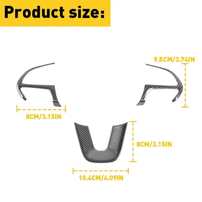 Steering Wheel Cover Trim Kit Set of 4 for Dodge Challenger 2015-Present