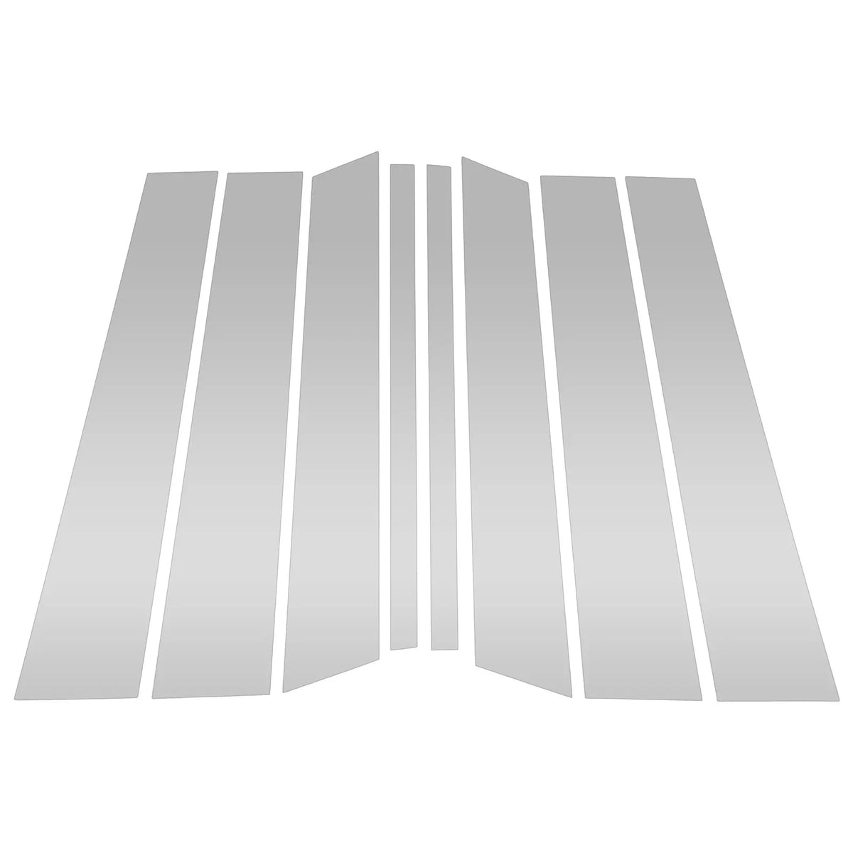 8 Pcs Door Pillar Window Trim for Ford Edge (2007–2014) Silver Tone