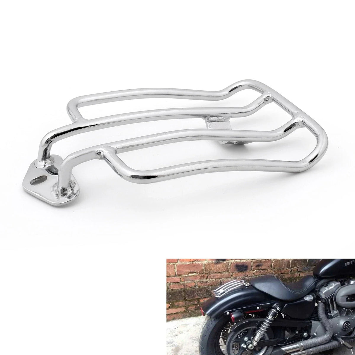 Chrome Luggage Seat for Harley Sportster XL883 2004-2015