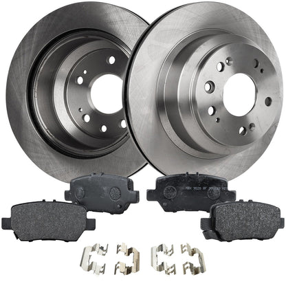 Rear Brake Disc Rotors and Pads Kit for Acura RL (2005–2012)