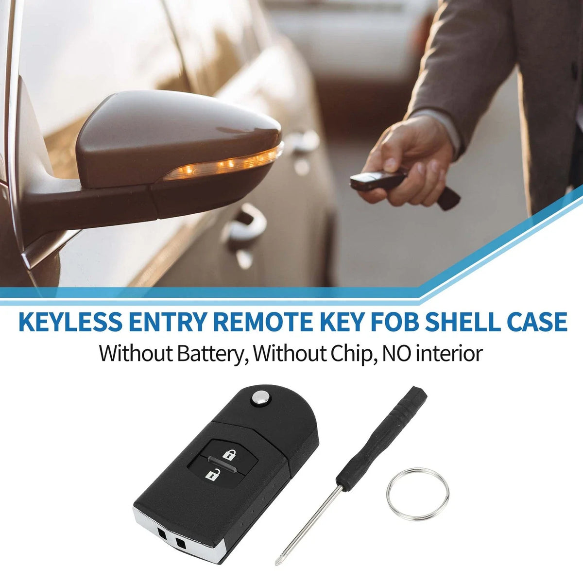 2X Keyless Entry Remote Key Shell Case for Mazda CX-7, CX-9 (2006–2012)
