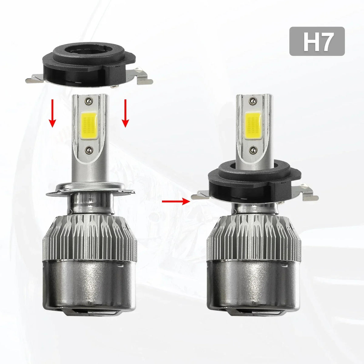 H7 Adapter Bases for LED Headlights - Mercedes-Benz E Series 2005-2015