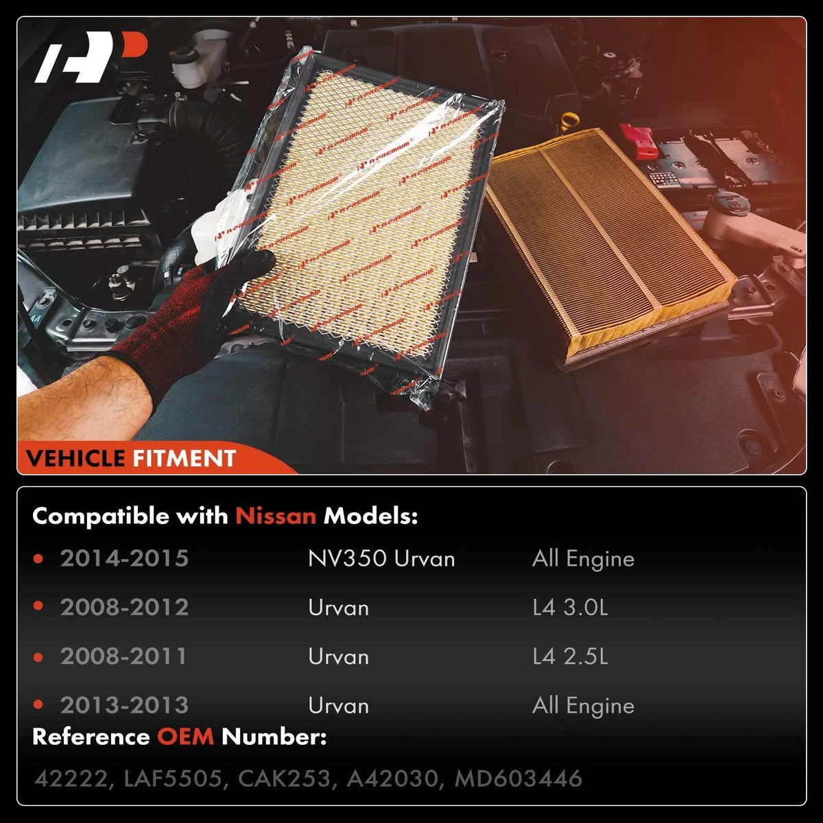 Engine Air Filter Pair for NV350 Urvan (2008-2015)