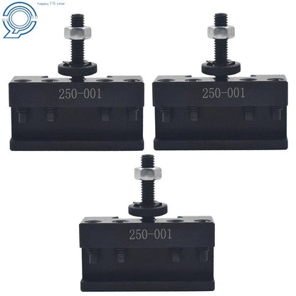 OXA Wedge Type Tool Post Set of 3, 250-000, 250-001 for 8" Mini Lathe