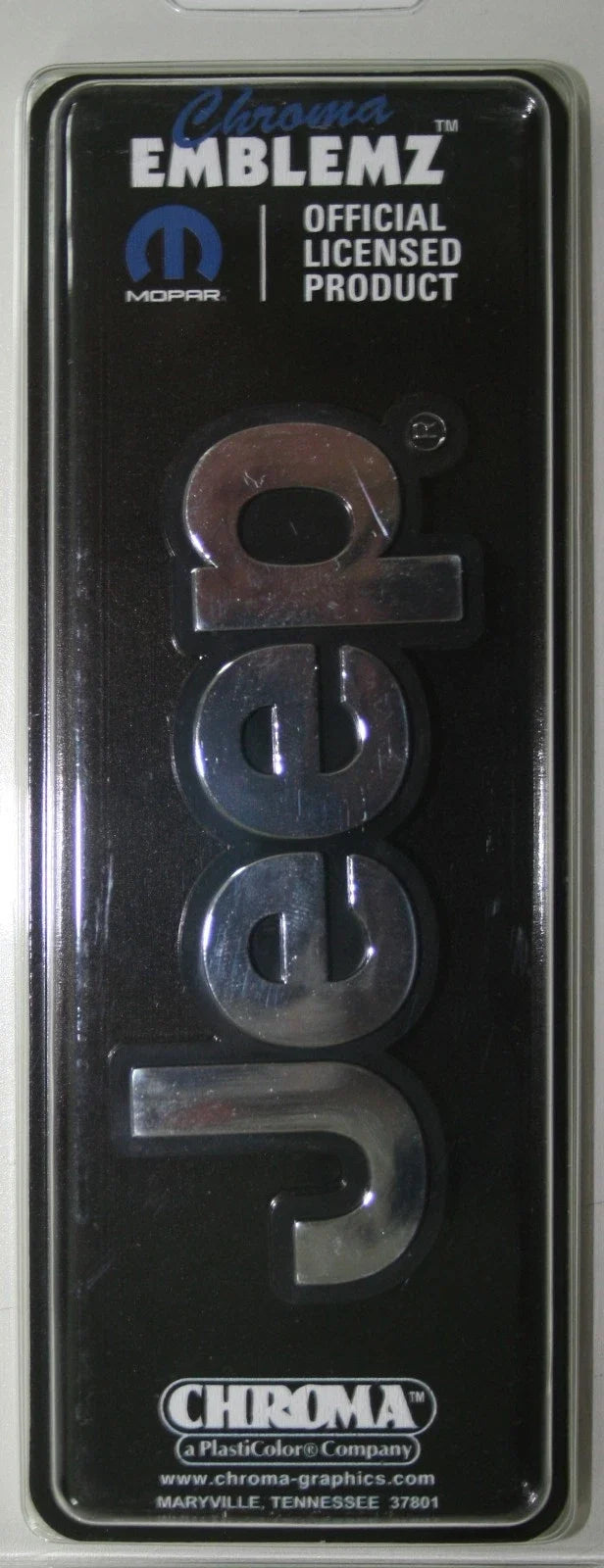 Chrome Emblem Tag for Jeep Cherokee (2014–2023) - 3M Adhesive Sticker