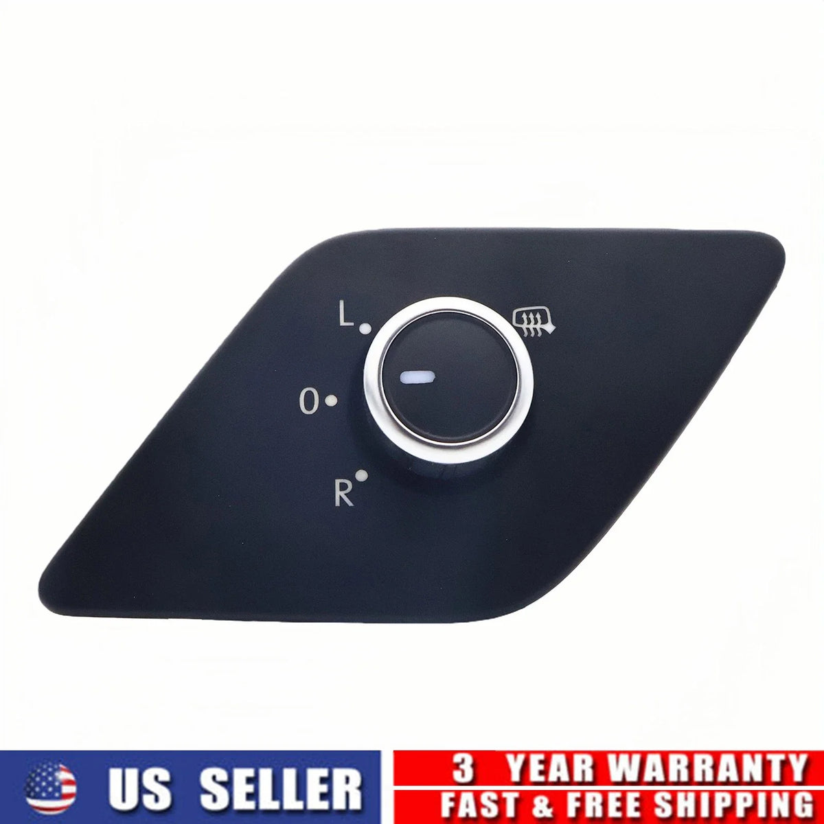 10-Pin Left Side Mirror Switch Knob w/Heat for VW Jetta (2011–2016)
