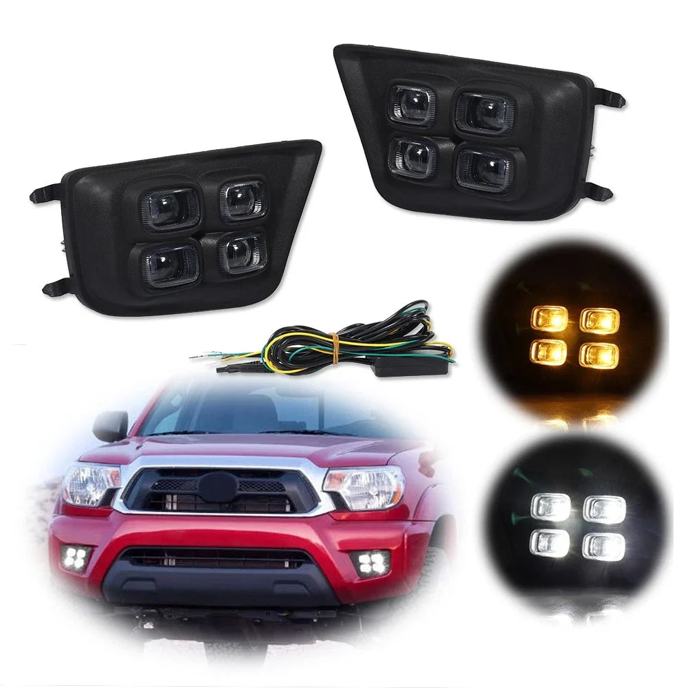 LED Fog Light Bezel Assemblies for Toyota Tacoma (2012–2015)