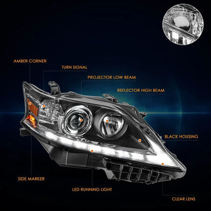 Projector Headlight with LED DRL for Passenger Side RX350/RX450H 2013-2015