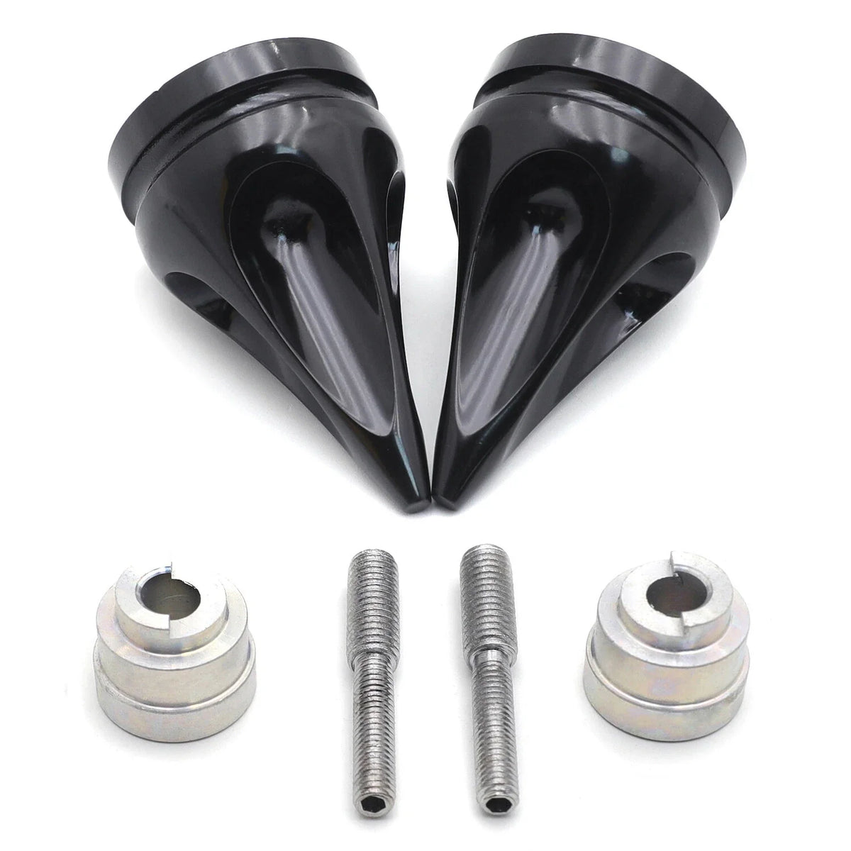 Pair of Chrome Cone Handle Bar Ends for CBR (1993–2007) Honda