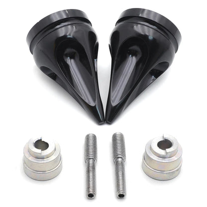 Pair of Chrome Cone Handle Bar Ends for CBR (1993–2007) Honda