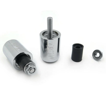 Rubber Bar Ends in Chrome for Kawasaki Ninja 250R & 650R EX650R (2006–2012)