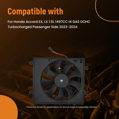 Electric Engine Cooling Fan 7 Blade for 2023-2024 Honda Accord LX 1.5L