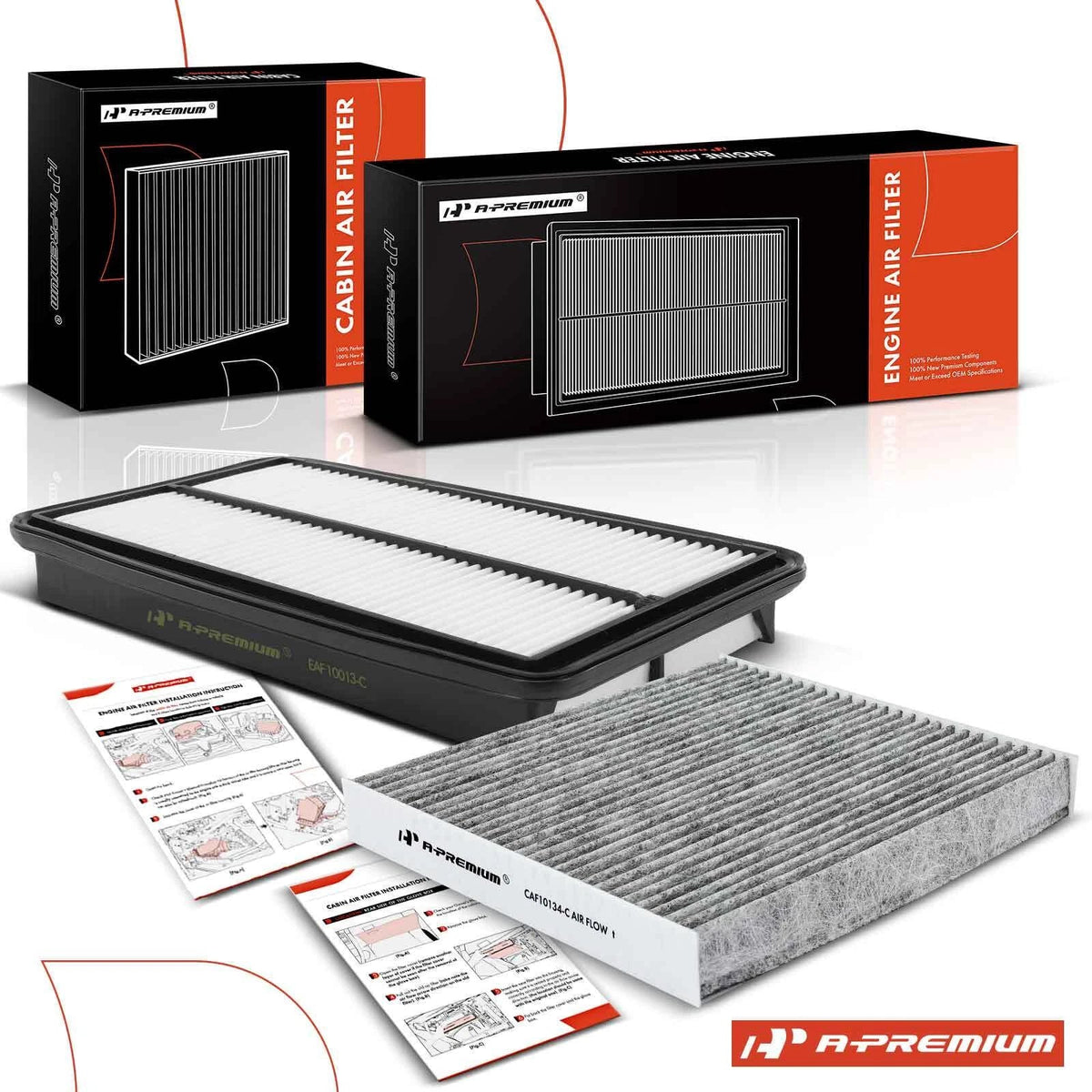 Engine & Activated Carbon Cabin Air Filter for Acura MDX Honda Pilot (2014–2020)