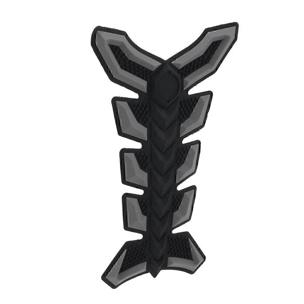 Grey 3D Decal Sticker Protector for Motorcycle Gas Fuel Tank Pad
