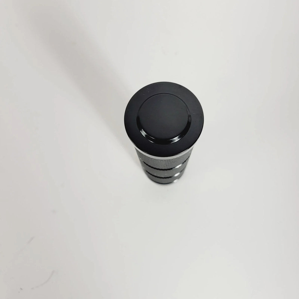 Left Black Billet Stroker Grip with Knurling for Harley Sportster Dyna