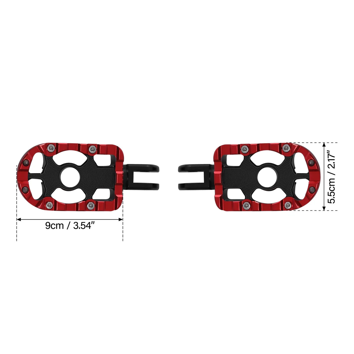 Footpegs & Bracket for 2018-2023 Harley Davidson Softail - Black Red