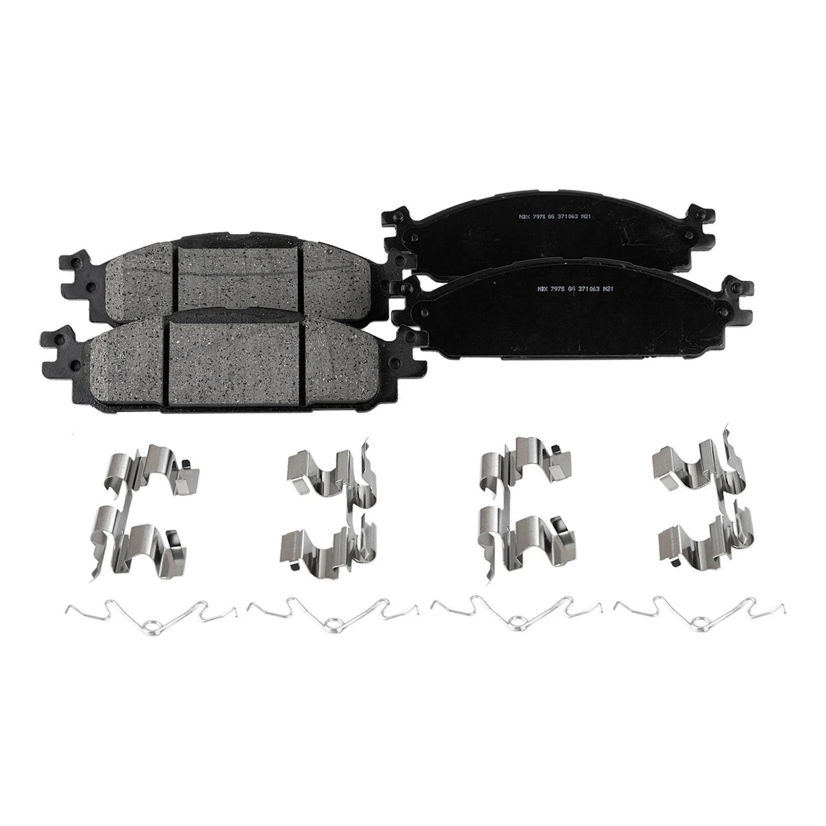 Set of 4 Front & Rear Brake Pads for Ford Explorer Lincoln MKT Flex (2013–2014)