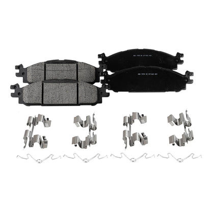 Set of 4 Front & Rear Brake Pads for Ford Explorer Lincoln MKT Flex (2013–2014)