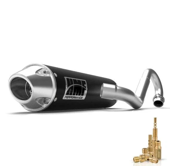 HMF Performance Full Exhaust for KFX400 (2003–Present) + Jet Kit, Black