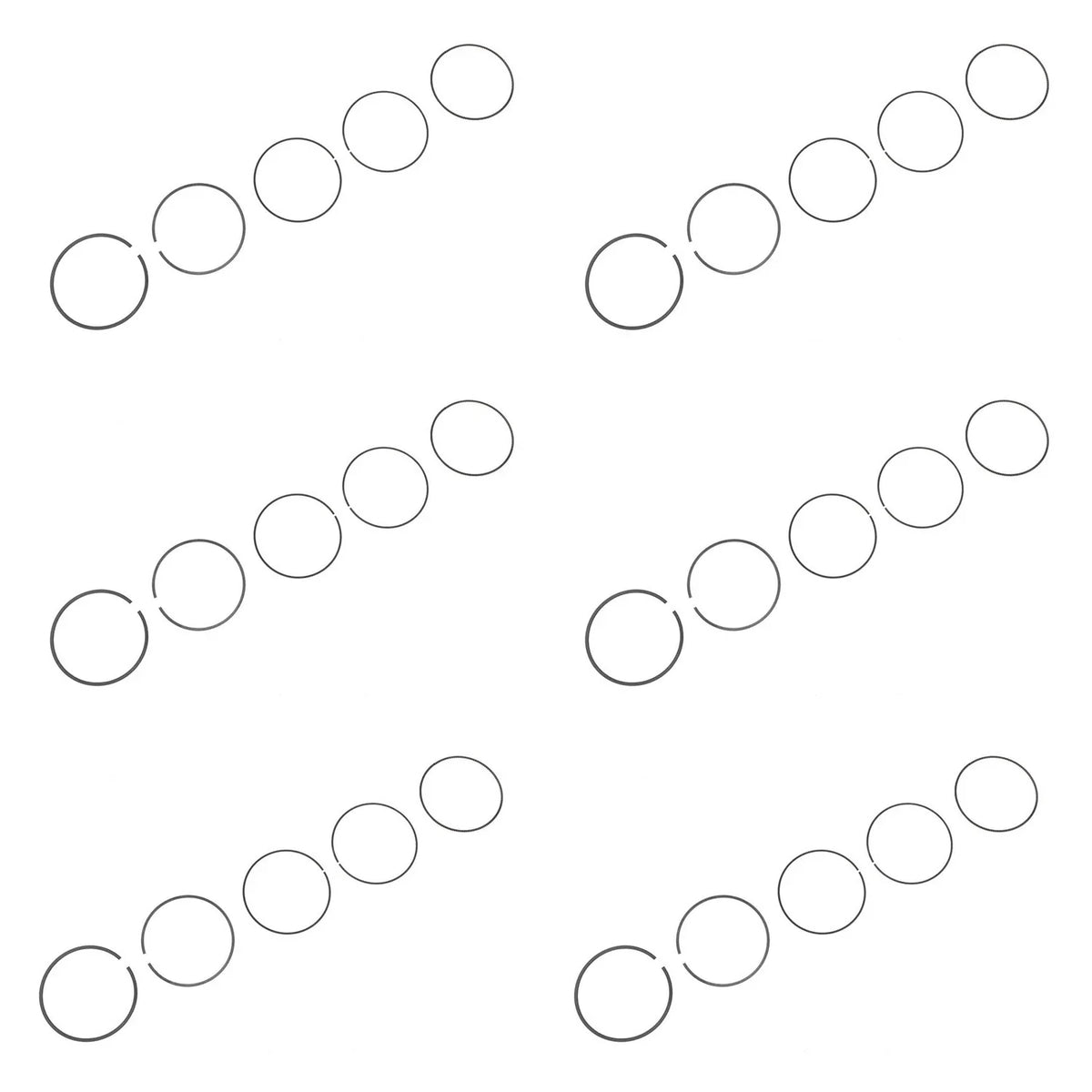 6pc Engine Piston Ring Set for Chevrolet Captiva Sport Equinox (2013–2017)