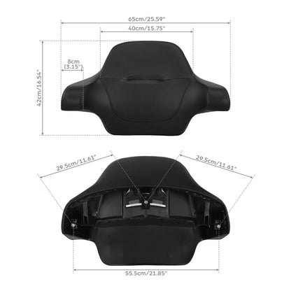 Backrest Pad Chopped Wrap-around for 2014-2023 Harley Touring
