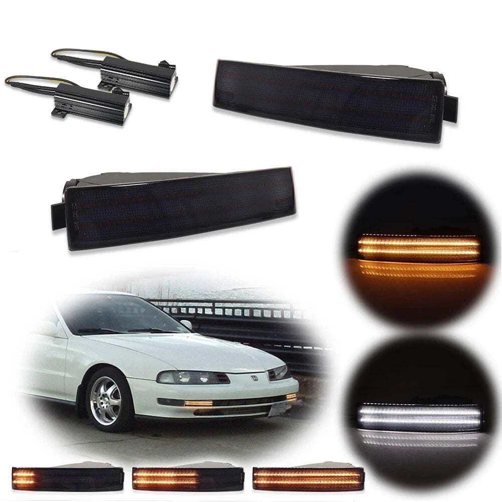 2X Smoke Sequential Switchback LED Signal Lights for Honda Prelude (1992–1996)