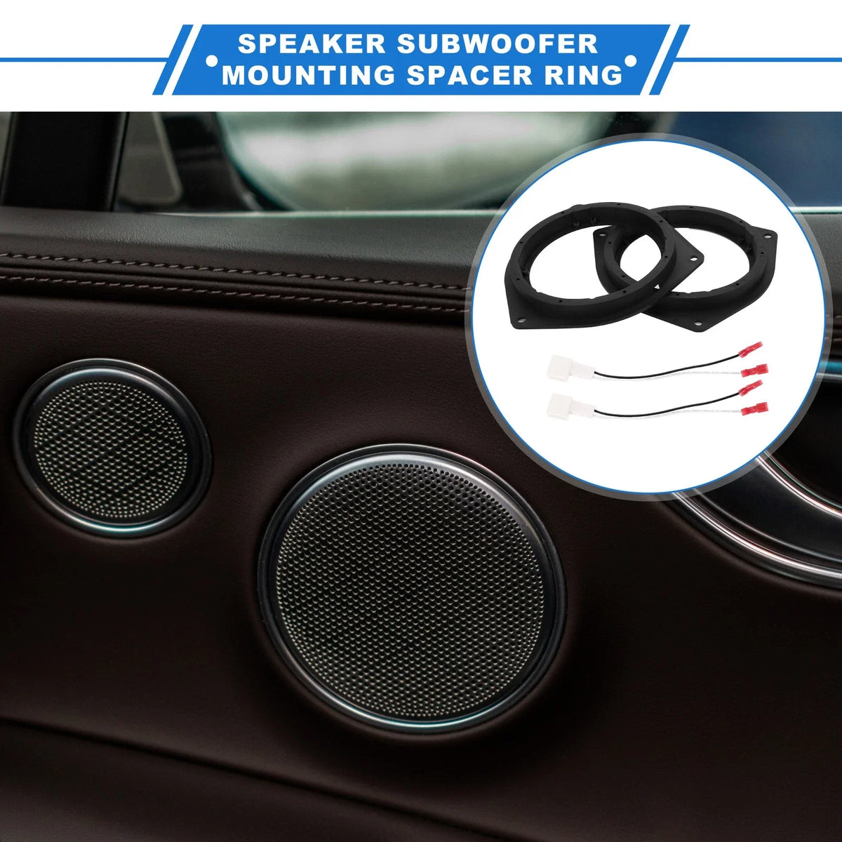 Set of 2 Speaker Spacer Rings for Toyota Echo (2000–2005) 6.5''