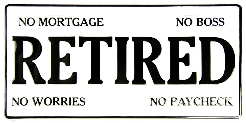 Retired Embossed Metal Novelty License Plate Tag for Cars