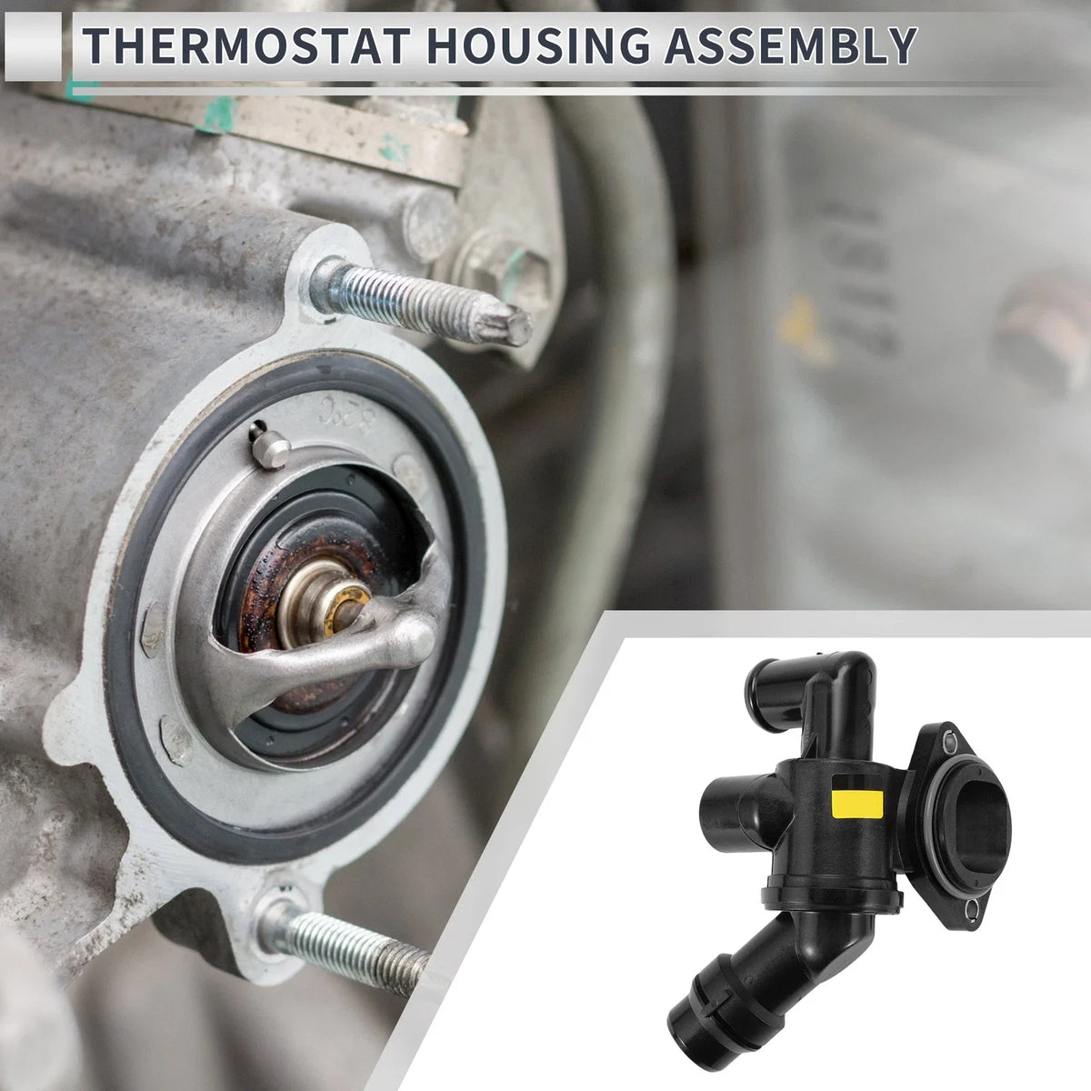 Engine Coolant Thermostat Housing Assembly for Audi A4 A4 Quattro (2005–2009)