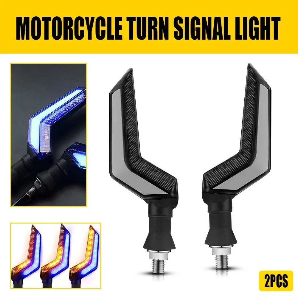 Motorcycle 12V Waterproof LED Turn Signal Lights - 2X (PY)