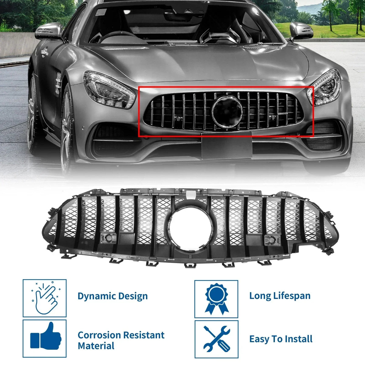 Upper Front Bumper Grille for Mercedes-Benz CLS53 AMG 2022