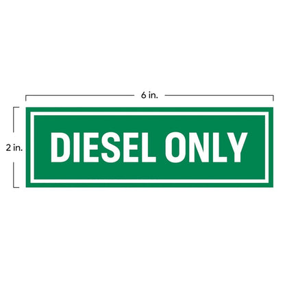 Diesel Only Weatherproof Vinyl Decal Sticker for Truck