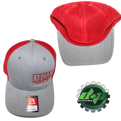 Dmax Duramax Truck Hat Richardson 110 Gray Denim Red Mesh L/XL