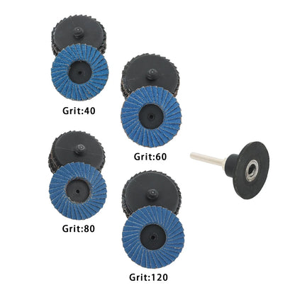 Quick Change Sanding Discs 2" Curved Flap Discs 20PCS 40-120 Grit