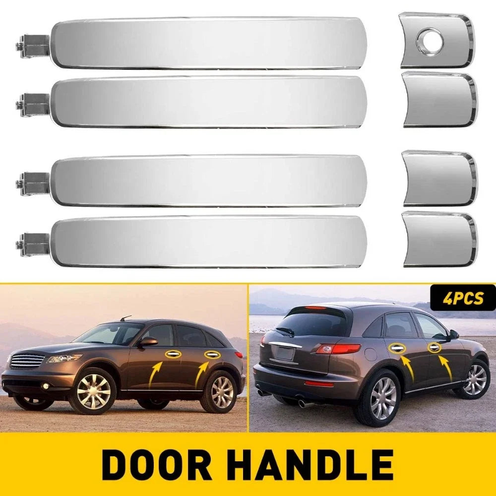 Set of 4 Outside Door Handles for Nissan Rogue Murano Infiniti (2003–2007)