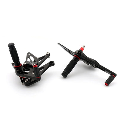 Adjustable CNC Rearsets in Black for 2017 Kawasaki Ninja Z1000