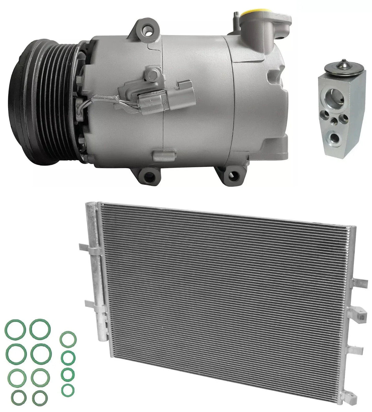 AC Compressor Kit With Condenser for Ford Transit-150 3.2L (2015–2015)