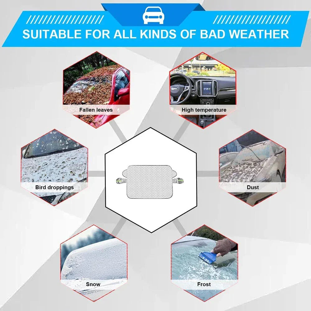 59.05"x43.3" Magnetic Side Mirror Covers for Windshield Winter Protection