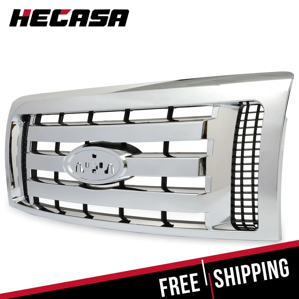 Front Chrome Bumper Grille for Ford F-150 XLT 2009 to 2014