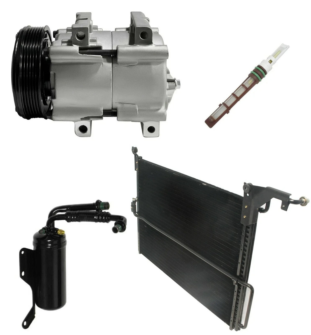 A/C Compressor Kit With Condenser for Ford E-350 Econoline (1992–1997)