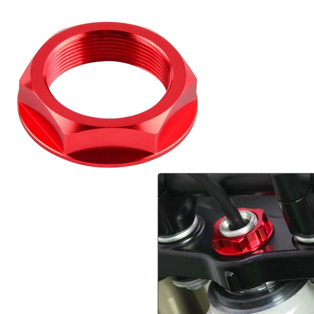 CNC Steering Stem Nut Screw for Honda CRF250R CRF450R CR250R (2001–2020)