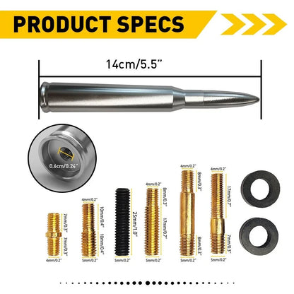 Chrome Bullet Antenna for Silverado/Sierra 1500/2500/3500 (2007-2023)
