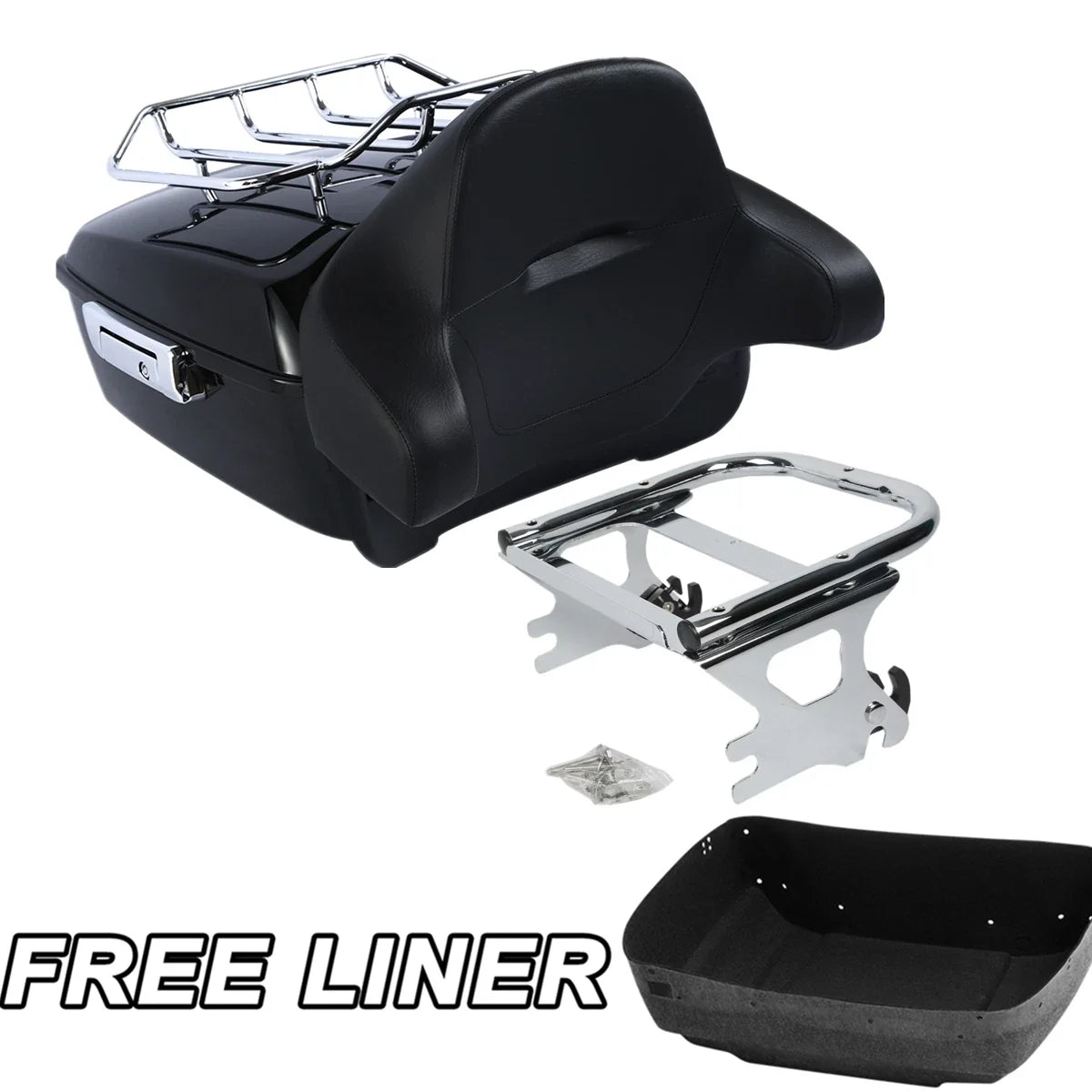 Trunk Backrest Pad Mounting Rack for Harley Electra Glide King 1997-2008