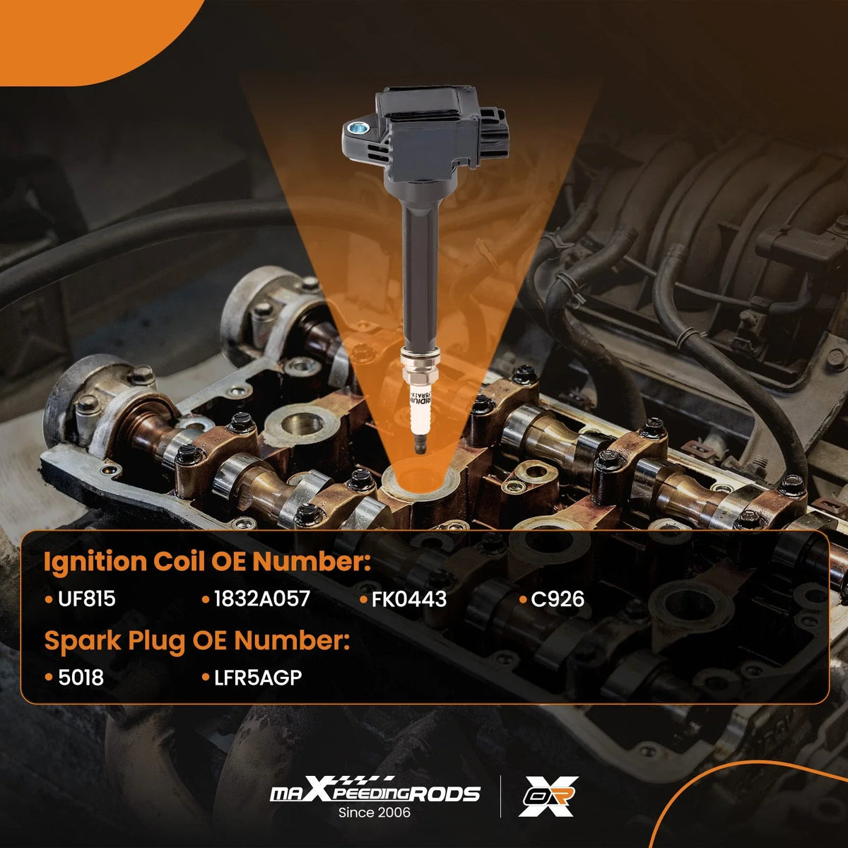 3 Ignition Coils + Spark Plugs for Mitsubishi Mirage L3 1.2L (2014-2015)