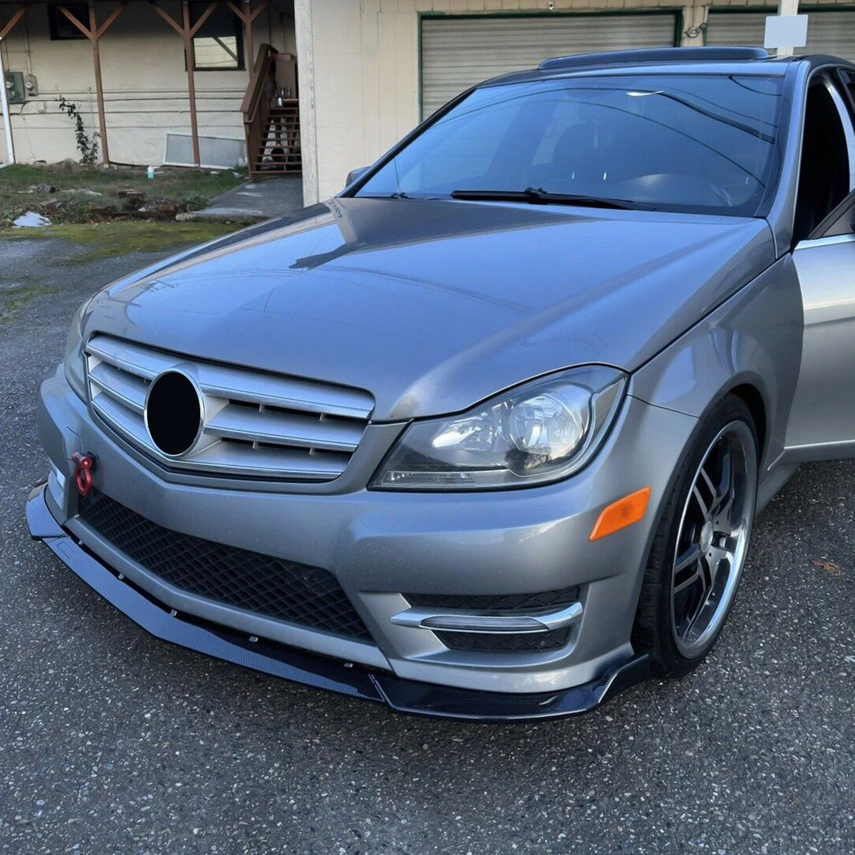 Carbon Fiber Front Bumper Lip Splitter for Benz W204 (2012–2014)
