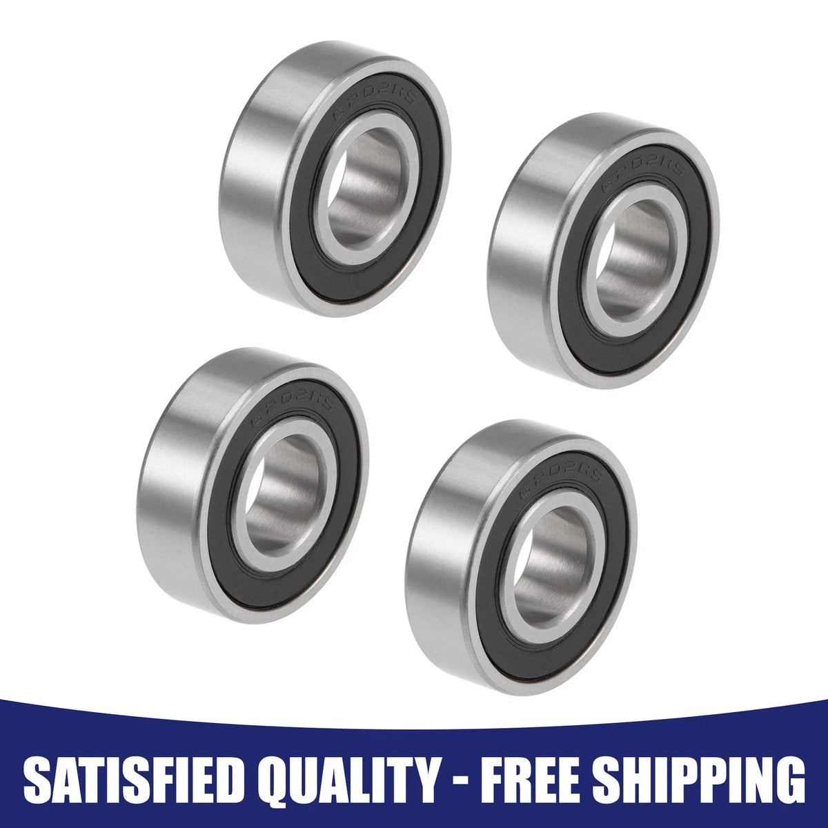 Set of 4 6202-2RS Deep Groove Ball Bearings  