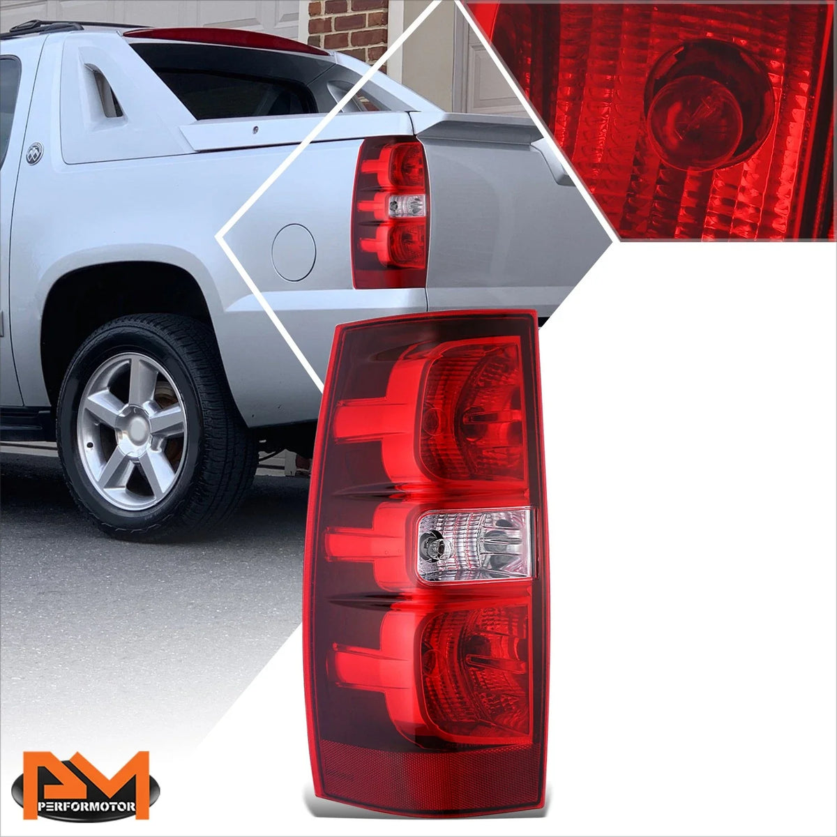 Left Red Lens Tail Light for 2007-2014 Chevy Suburban Tahoe