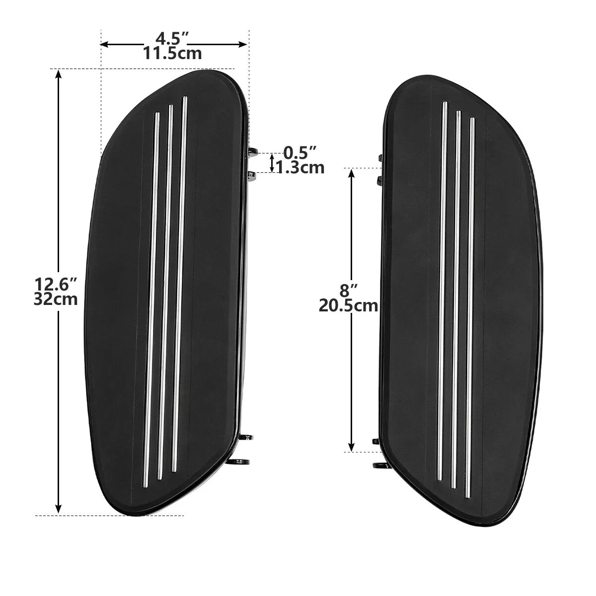 Footboard Floorboards in Black for Harley Electra Street Glide 1986–2024